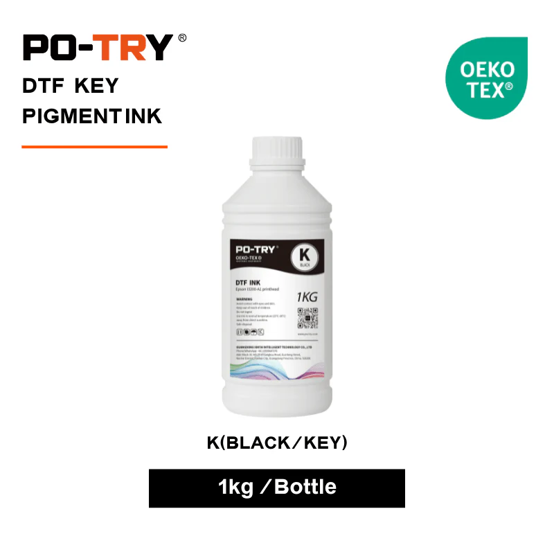PO-TRY ECO-Friendly DTF No Clog Ink 1kg K(Black)