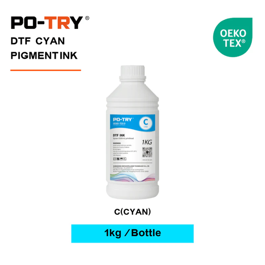 PO-TRY ECO-Friendly DTF No Clog Ink 1kg C(Cyan)